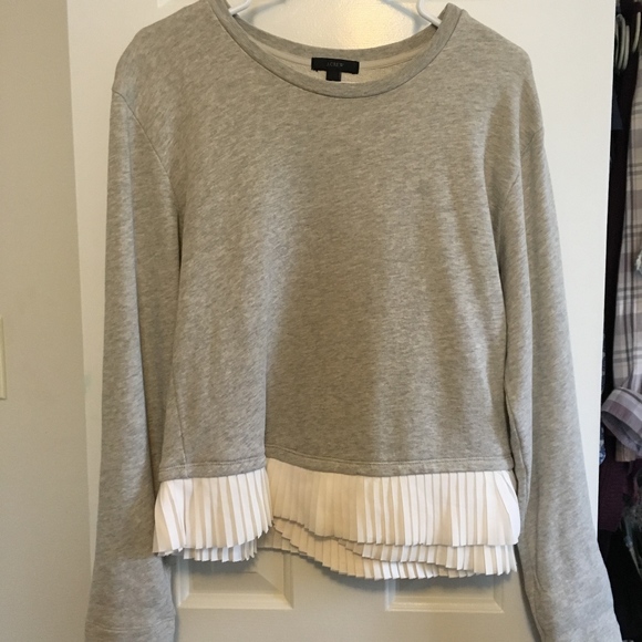 J.Crew Sweatshirt with Ruffles - Picture 1 of 5